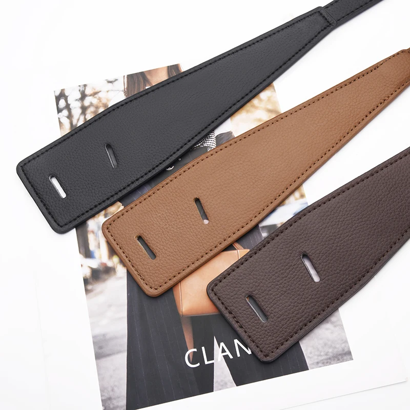 Fashion Design Clothing Accessories Women's Knotted Belt Soft PU Leather Long Belt Wide Belt High Quality Jacket Corset Belts