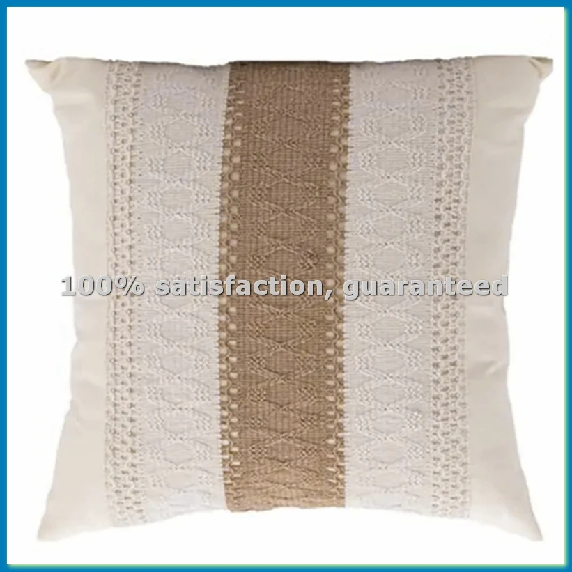 

Чехлы для подушек 18x18 дюймов из хлопка и мешковины, в стиле бохо-фармхаус, текстурированные, в полоску, тканые, для весны и лета - ABLL