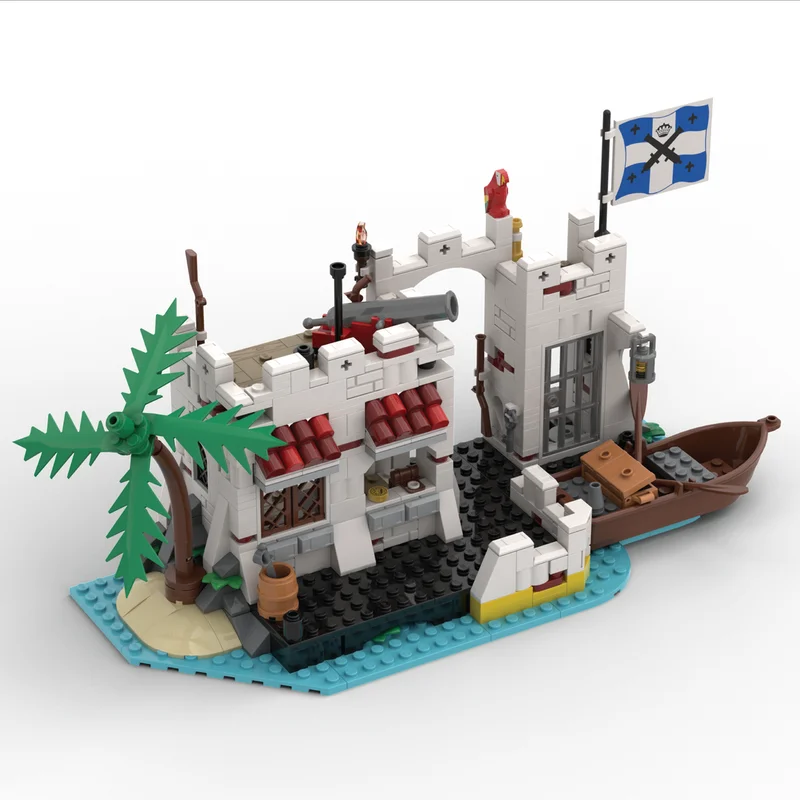553 pçs moc lagon lock remake piratas modelo blocos de construção arquitetura ideia criativa educação brinquedos presentes natal tijolo