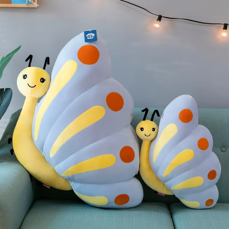 Big Insect Plush Toy Butterfly Pillow Cute Caterpillar Wiggler Insect Worm Cushion Plush Doll Children Stuffed Caterpillars Toys