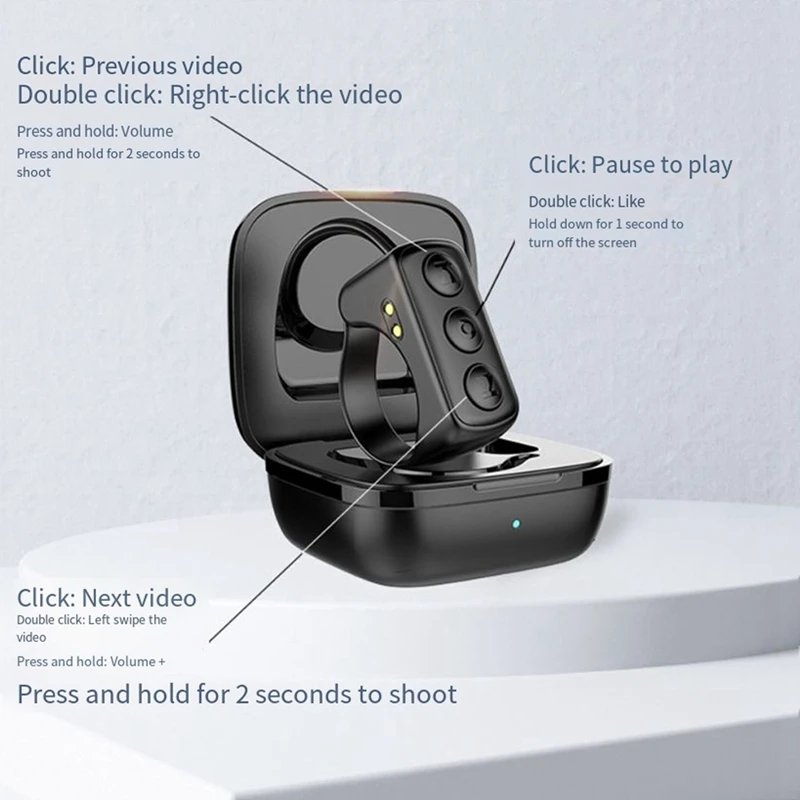 حلقة تيرنر للصفحة للتحكم عن بعد لواحة Kindle Paperwhite، وحدة تحكم القارئ الإلكتروني بلوتوث، حلقة Tiktok، مصراع الكاميرا