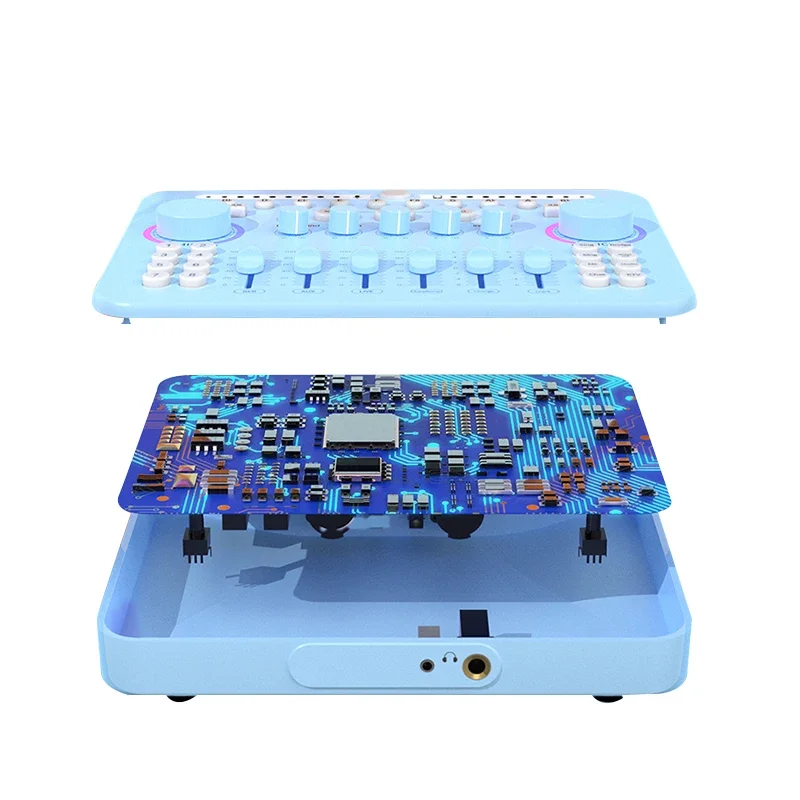 Hot Sale Professional Recording Studio Sound Cards Live Stream USB Sound Card Live Broadcast Audio Mixer With Mic