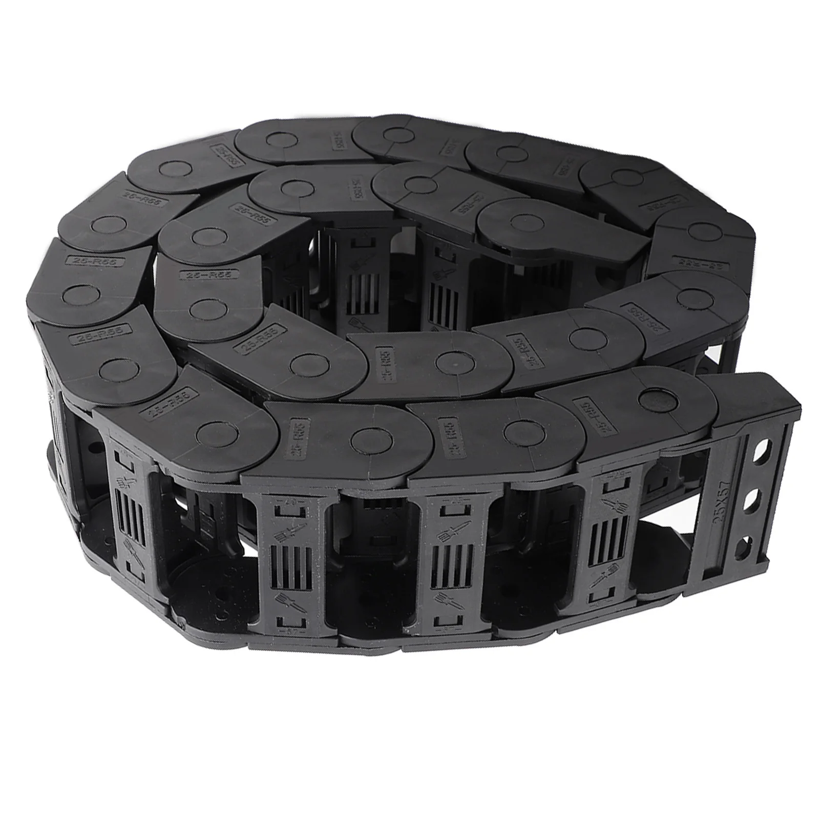 100 cm 25 x 57 mm nylon open beide zijden draaddrager sleepketting graveermachine accessoire draaddrager energieketting kabeldrager