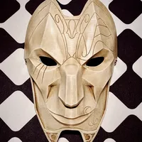 24cm 2024 Latest League Of Legends Game Perils Khada Jhin Resin Halloween Game Cosplay Party Dress Up Atmosphere Exquisite Mask
