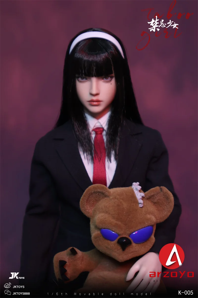 В наличии JKTOYS K-005 1/6 Taboo Girl Tomie подвижный глаз двойная голова фигурка 12 дюймов женщина-солдат модель полный набор Коллекционная