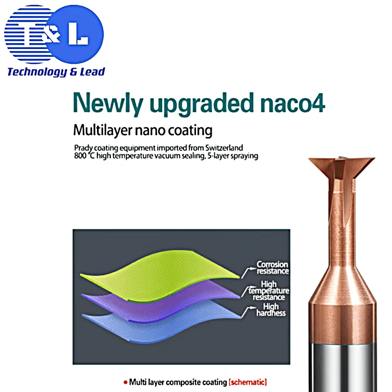 T & l hrc65 4-Flöten-D1-D20 Schwalben schwanz fräser 30 ° 45 ° 60 ° 75 ° Wolfram stahl karbid cnc Werkzeuge Schaft fräser Fasen fräser