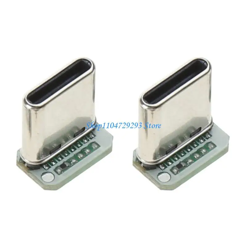 5pcs Type C Plugs Male Vertical Patches Board 16pin Data Band USB C Male 