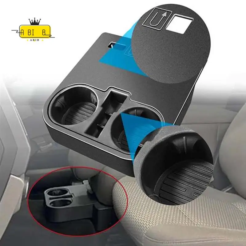 

ABIB -For Ford F150 2015-2020 HC3Z-2813562-AB Black HC3Z2813562AB Car Front Center Console Cup Holder Under Seat Bottom Replacem