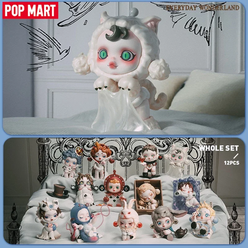 Popmart น่ารัก Skullpanda Everyday Wonderland Series 1 pc/12 pcs Mystery กล่องอะนิเมะการ์ตูนรูป Misteriosa ชุดเครื่องประดับเด็กของขวัญ