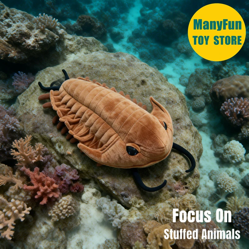 

Trilobite Plush Toy High Fidelity Redlichia Plushie Redlichiida Lifelike Ancient Animal Simulation Stuffed Doll Kid Gift