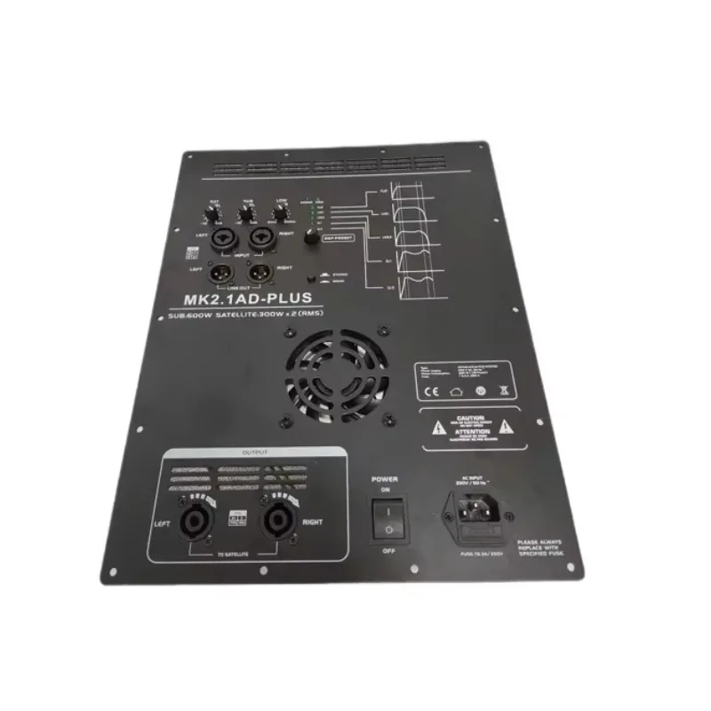 

Gold Seller professional high power 1600 watts plate amplifier module with DSP for subwoofer and 2.1 PA speaker system