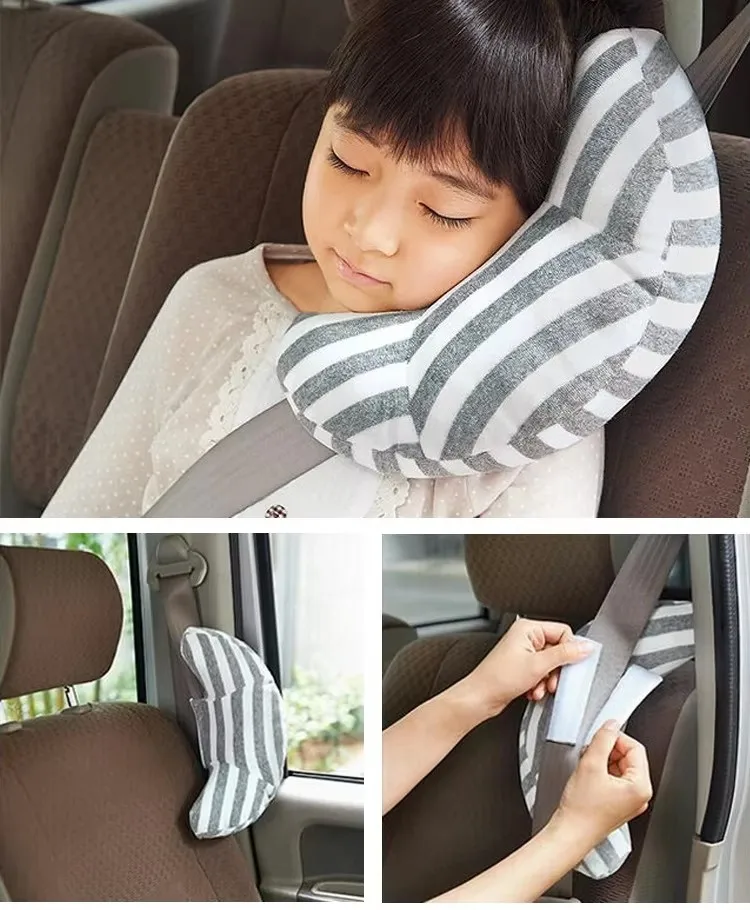 

Hot New 1 Pc Children Auto Car Seat Headrest Pad Shoulder Support Cushion Cotton Soft Sleep Pillow High Quality