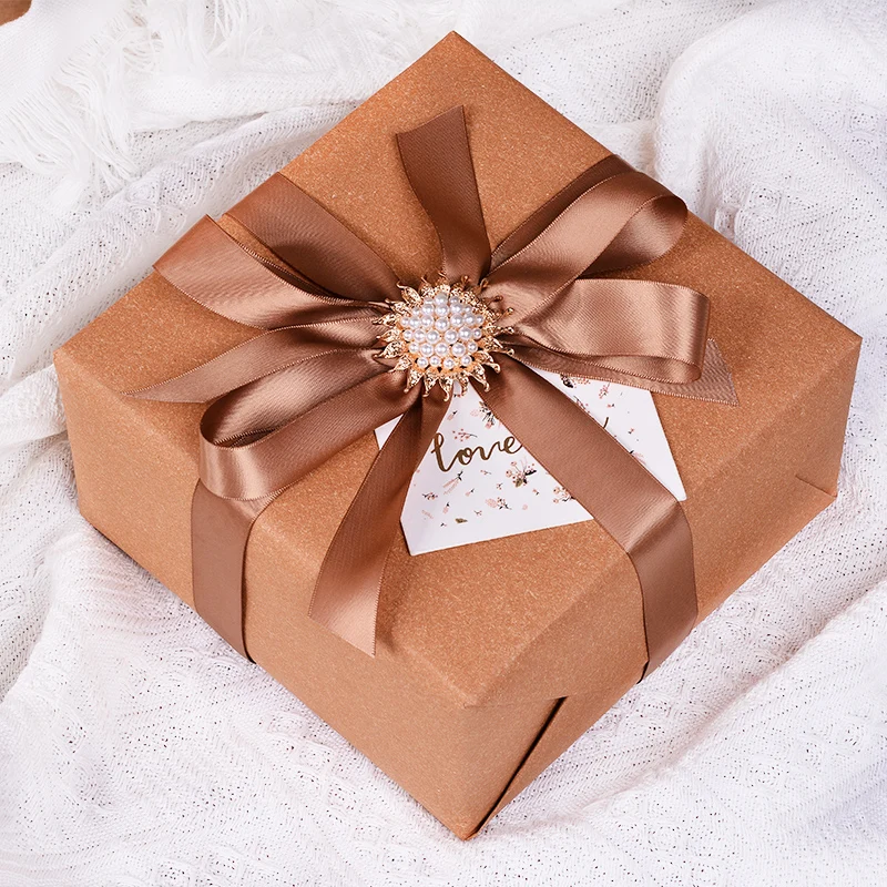 YAMA 25 28 32 38 mm 100yards/lot Double Face Satin Ribbon Dark Brown for Party Wedding Decoration Handmade Rose Flowers Gifts