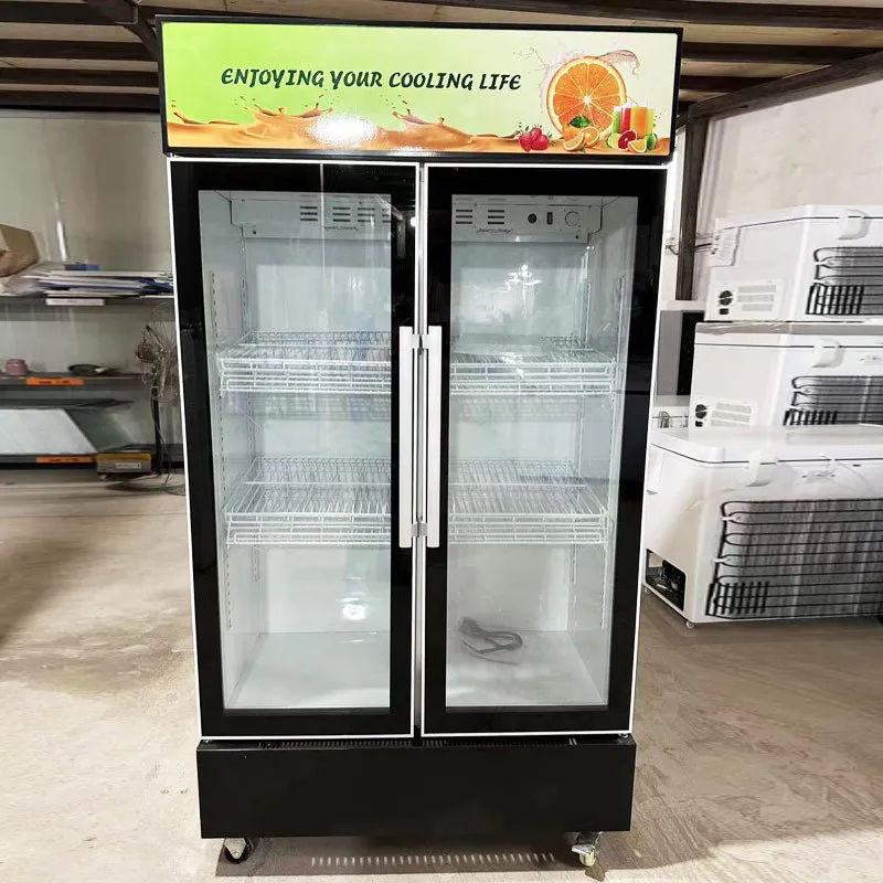 Upright solar DC 12V/24V display cabinet refrigerated cabinet shopping mall supermarket beverage skd/ckd