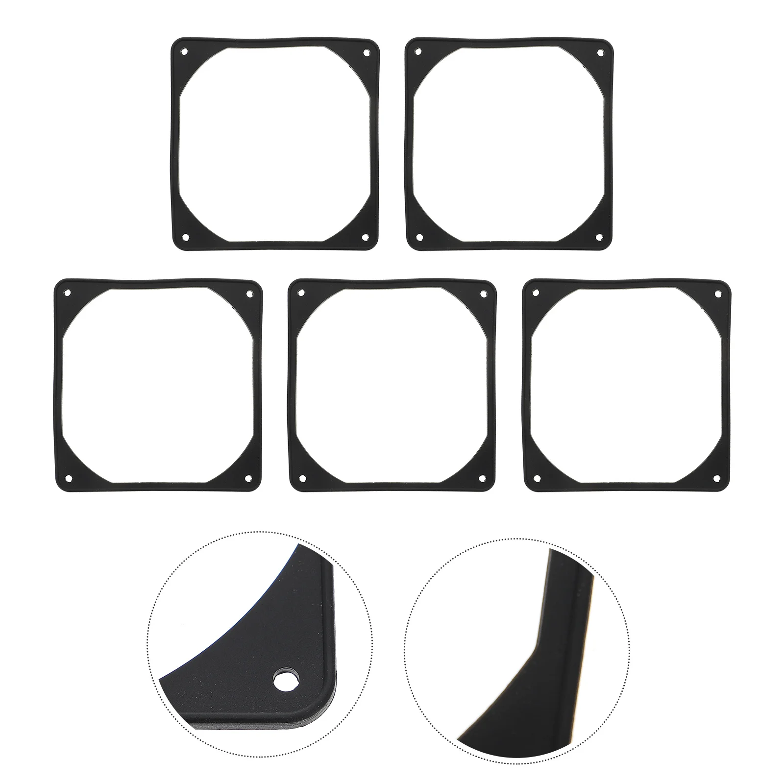 

5Pcs Noise Reducing Gasket for Pc Fan 120Mm High Elasticity Silicone Pad Shock Absorption for Computer Case Efficient Fit