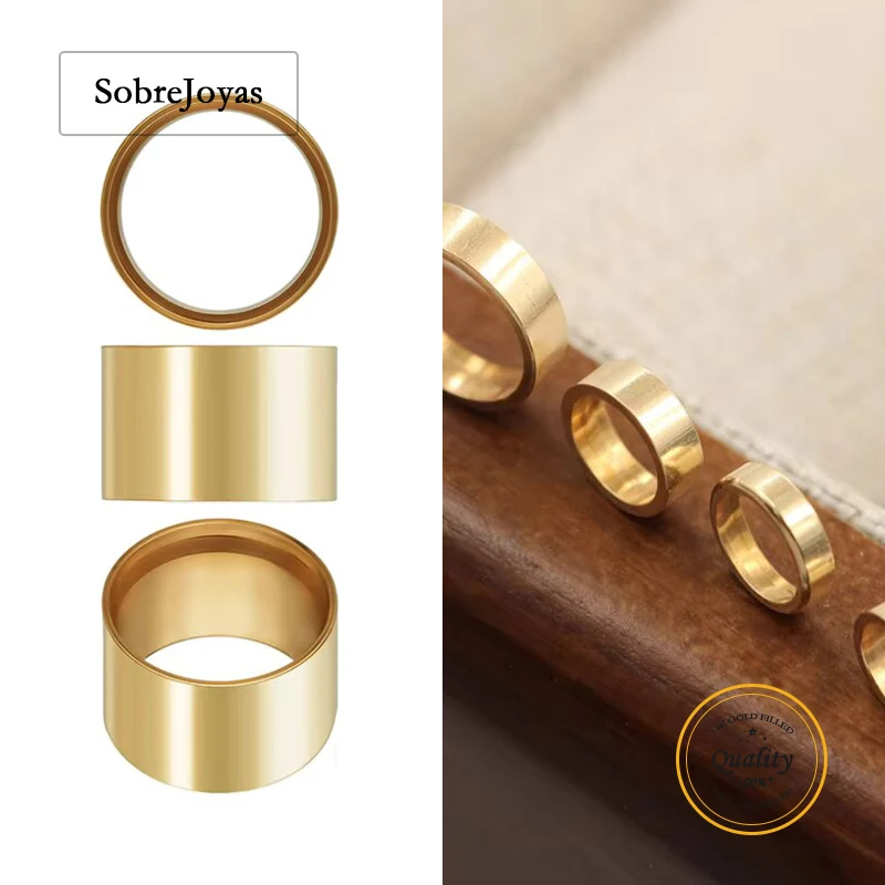 

14 К позолоченная круглая трубка безель установка ювелирные аксессуары открытая плоская задняя часть каменная установка для DIY Шарм