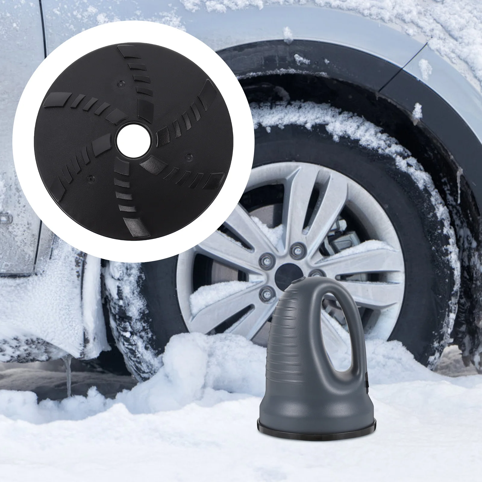 

1pc Electric Ice Remover Lower Caps Snow Removal Bottom Cover For Deicing Tool Accessory Ice Scraper Spare Part Black