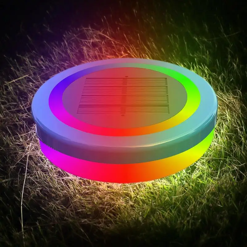 

Solar Powered Pool Lights Color-Changing RGB IP 68 Waterproof Solar Pool Light Round 1800mAh UV-Resistant Auto ON/Off Swimming