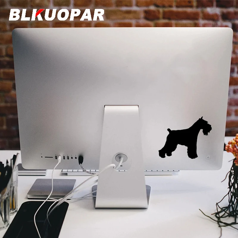 BLKUOPAR Schnauzer Dog Animal Silhouette Car Stickers Creative Decal Graphics Die Cut Bumper Windows Trunk Laptop Car Styling