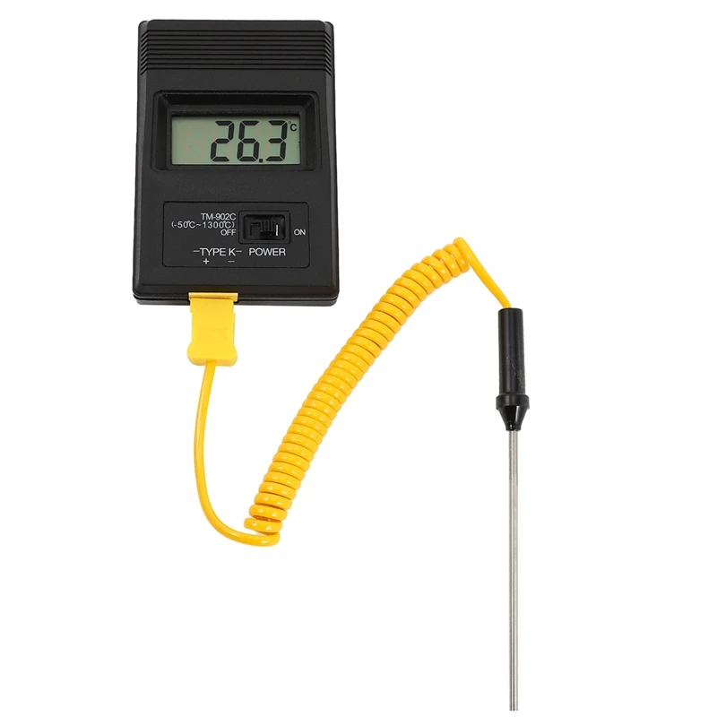 TM-902C(-50 Celsius To 750 Celsius) Temperature Meter TM902C Digital K Type Thermometer Sensor + Thermocouple Probe Detector Nee