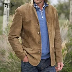 2024 New Fashion Men Clothing Button Outwear Hot Sale Men's Clothing New Retro Casual Jacket For Men