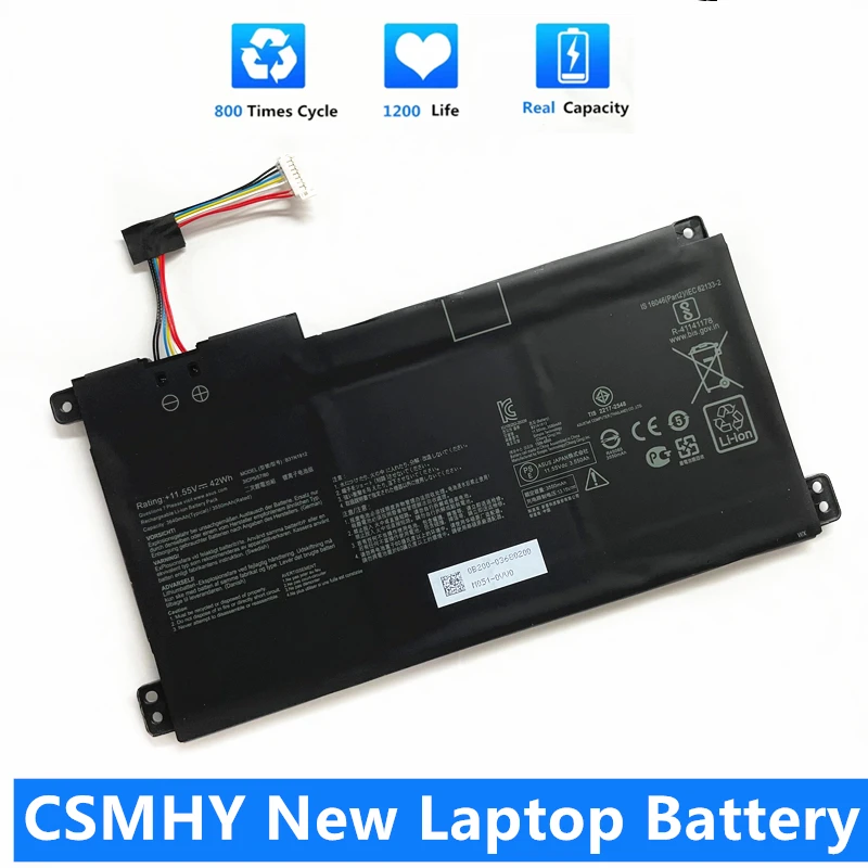 CSMHY New B31N1912 C31N1912 Laptop Battery For Asus VivoBook 14 E410MA-EK018TS EK026TS BV162T F414MA E510MA EK017TS L410MA 0B200