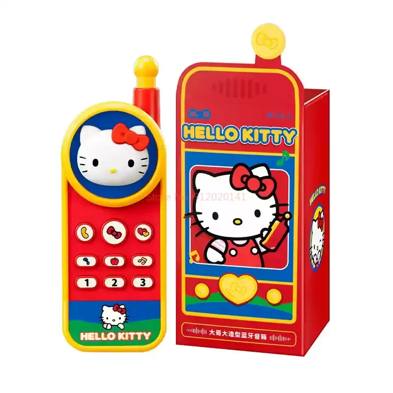 New Sanrio Hellokitty Mobile Toys Anime Hellokitty Bluetooth Speaker Toys Girls Birthday Gift Can Be Record Phone Ornaments Toys