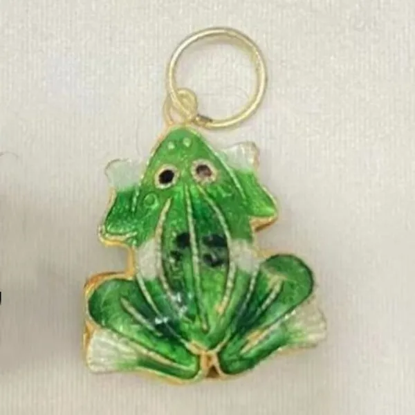 

10pcs Handcraft Cloisonne Enamel Frog Shape Charms Small Animal Pendants DIY Necklace Earrings Bracelets Jewelry Making