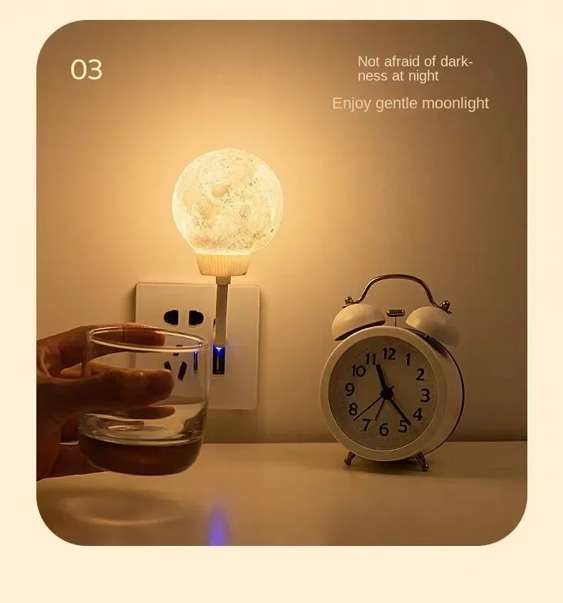 Moon Shaped LED Night Light with USB and Sound Control for Baby Nursing Assistance night light  moon lamp  bedroom