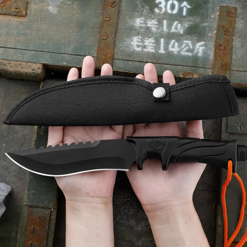 camping knife hunting knives Fixed blade straight knife fixed blade tactical knife bowie knife with sheath full tang