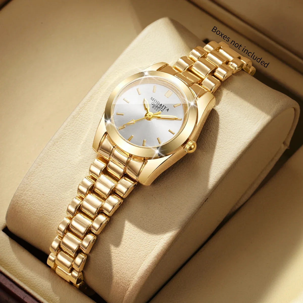 Fashion Golden Bracelet Women Quartz Watch Strap Small Dial Ladies Dress Wristwatches Clock Gift Relogio Feminino（Without Box）