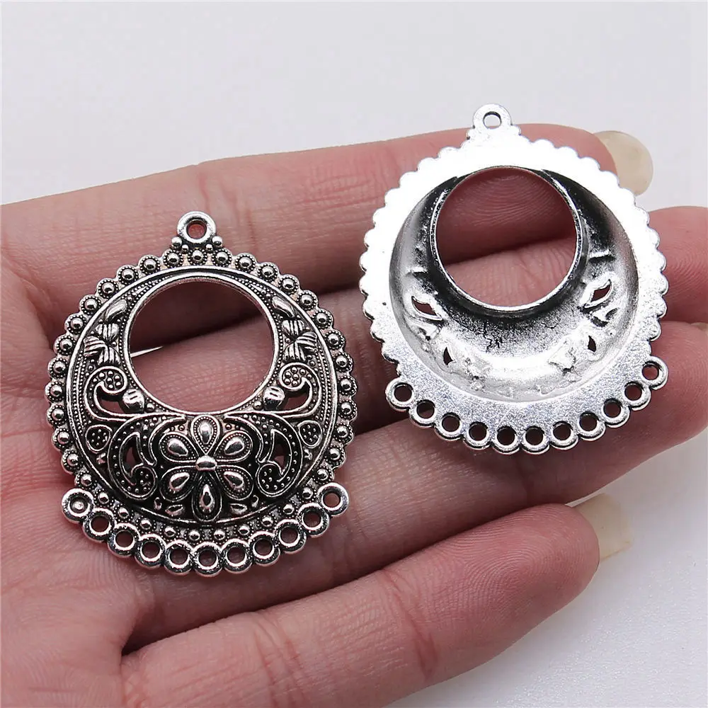 Components Accessories For Jewelry Large Circular Earring Connector Cell Phone Pendant Handmade