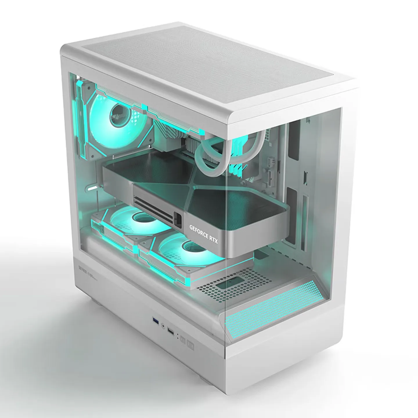 Golden Field Xiaoyu Nano Computer Case Sea-View Room Support 240 Water Cooling M-ATX ITX Motherboards Full Metal Black