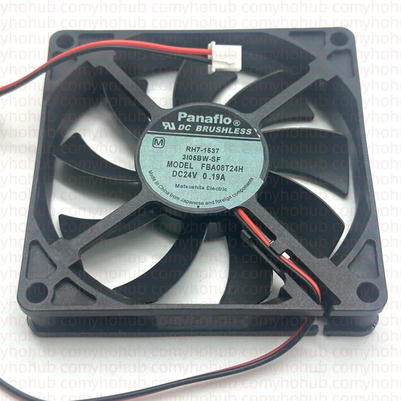 Ltsf لـ FBA08T24H DC 24V 0.19A 80x80x15mm 2-Wire Server مروحة تبريد 8 سم #1