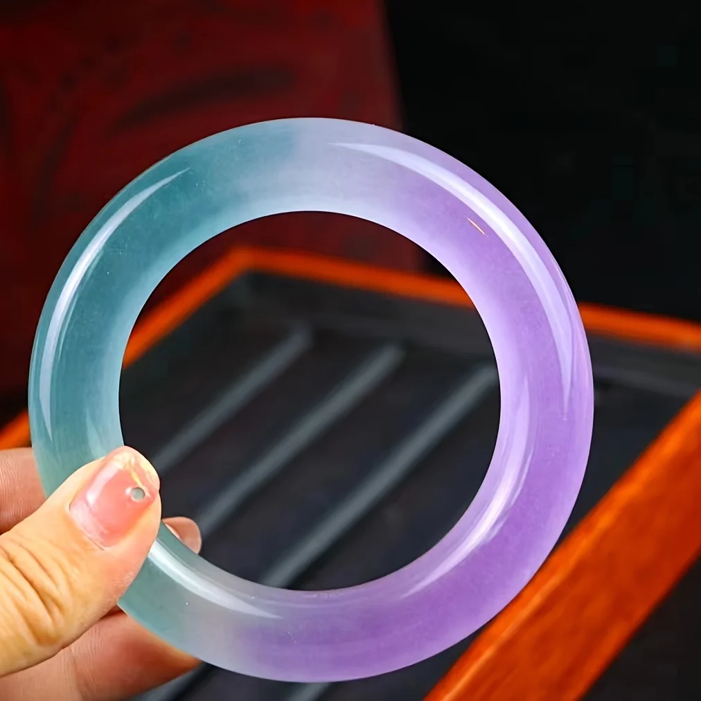 

Exquisita Pulsera Hombre Falso Jade Rosa y Azul Flor Cerezo - Elegante, Sin Baño, Hipoalergénica, Cierre Ajustable, Perfecta