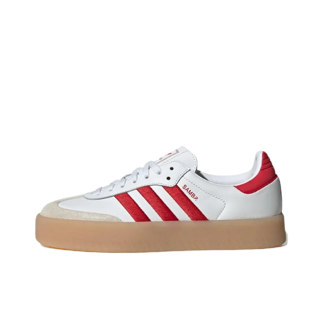 Adidas Sambae Low Herren- und Damenschuhe, klassische Retro-Boardschuhe, Freizeitschuhe, leicht, rutschfest, Rot