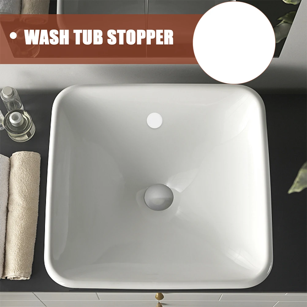 

2pcs Overflow Drain Round Caps Washbasin Rubber Stopper Bathtub Plug Tub Drain Cover Bathroom Sink Spill-Proof Sealed Design