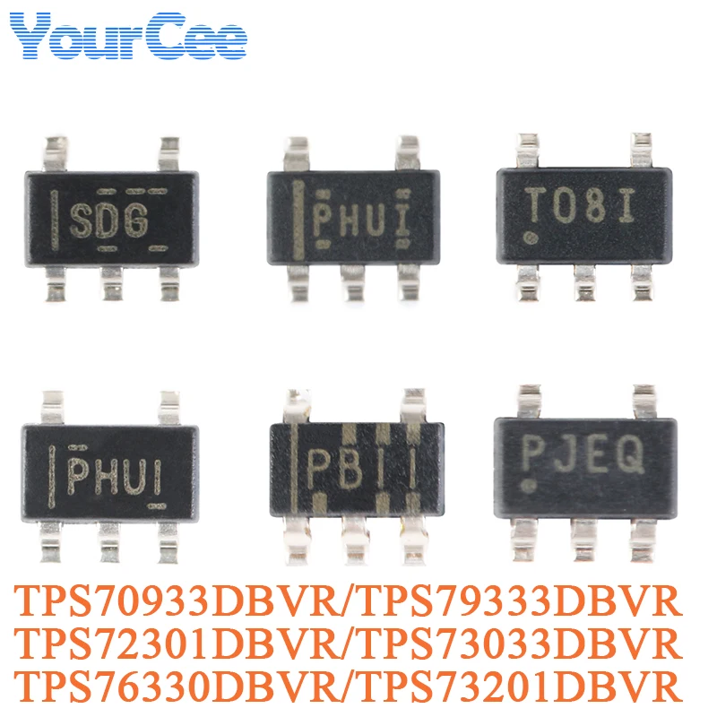 5pcs TPS76330DBVR TPS76330 TPS76330D TPS76330DBV SOT23-5 150mA Low Dropout Linear Regulator TPS70933DBVR TPS79333DBVR TPS72301