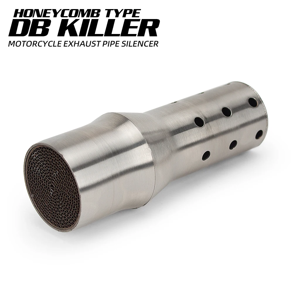 Universal Motorcycle 50MM Catalyst Exhaust Silencer Noise Sound Honeycomb DB Killer For Most End Muffler Tube