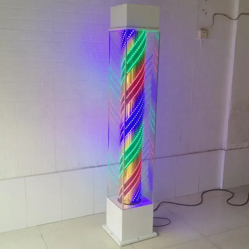 Beauty and hairdressing turning light, floor standing light box, hair salon sign light, barber shop tempered glass super