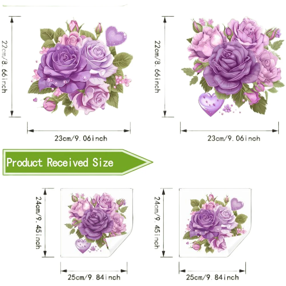 Elegant Floral Toilet Stickers Waterproof Stickers Waterproof Toilet Decal Toilet Seat Stickers Waterproof Pvc Material
