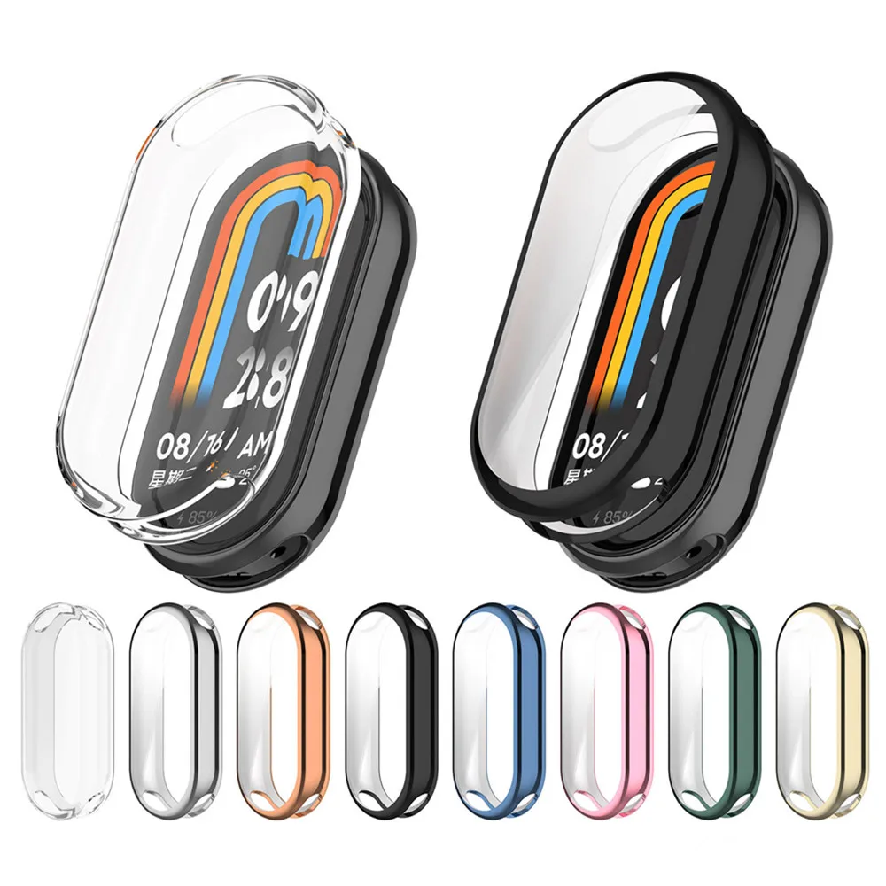 Высококачественные ТПУ тонкие Смарт-часы защитные Смарт-часы для Xiaomi Band 9 9NFC рамка чехол Аксессуары