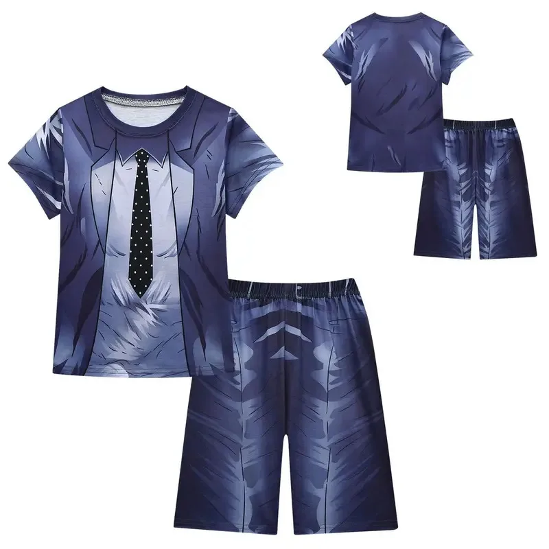 111 www Boys Speakerman Cosplay Costumes Skibidi Toilet Kids Short Sleeved TShirts 2pc Summer Clothes Girls Birthday Carnival Pa