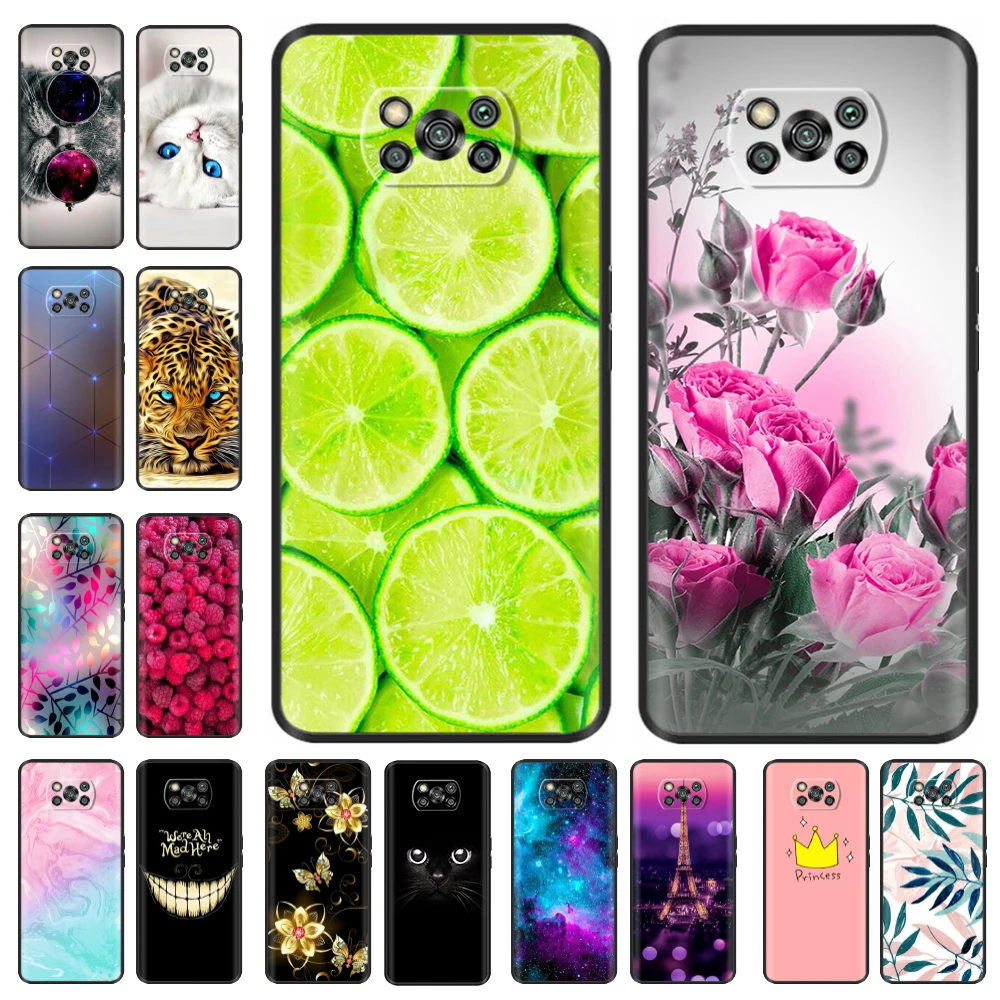 For Xiaomi POCO X3 NFC Case PocoX3 Painted TPU Bumper Soft Back Phone Cover Case For Xiomi Poco X3 Pro X 3 3X PocoX3 NFC Fundas