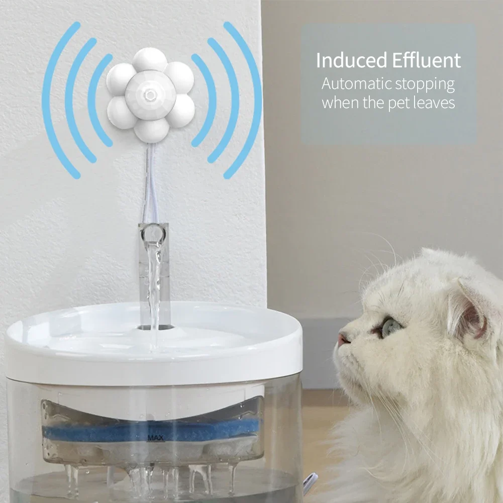 Pet Cat Dog Smart Automatic Water Fountain Drinker External Electric Water Dispenser Infrared Motion Sensor Feeder Sensor Switch