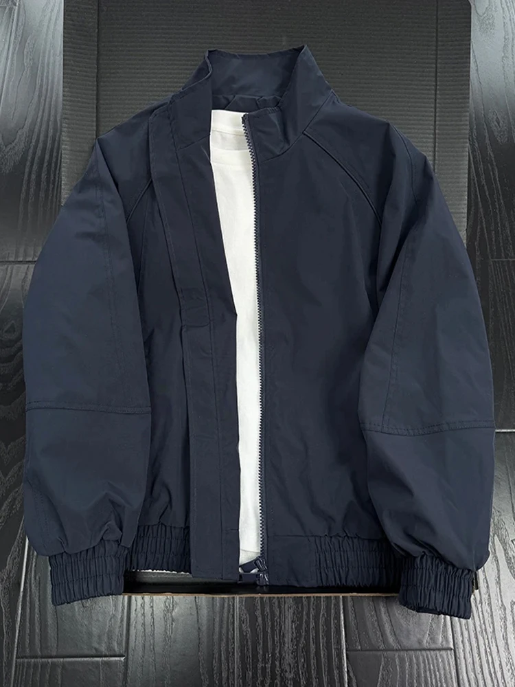 

Мужская куртка-бомбер American Style Pilot с воротником-стойкой, мягкая, весенняя, модная, повседневная верхняя одежда свободного кроя с контрастной строчкой