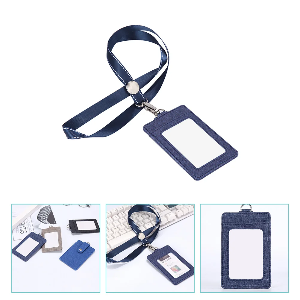2 قطعة متعددة الوظائف بولي شارة شارة حامل بطاقة الهوية غطاء بطاقات العمل حامل مدخل الحرس شارة تخزين بطاقات الاجتماعات شماعات #3