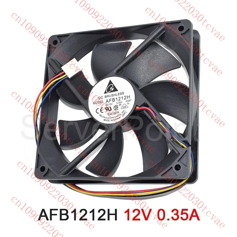 

4-Line PWM 120x120x25MM Cooling Fan AFB1212SH AFB1212H DC12V 0.35A 0.80A 12CM