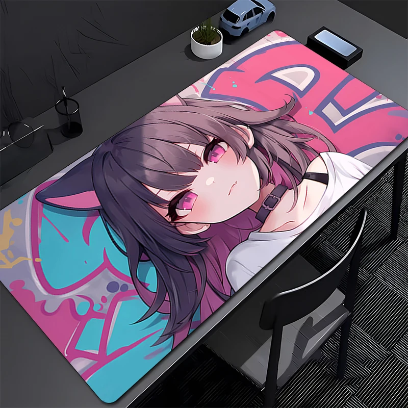 

Mouse Pad Computer Office Game Table Mats Rubber Anti-slip Gaming Keyboard Pad Anime Girls Kawaii Mousepads Long Soft Desk Mats