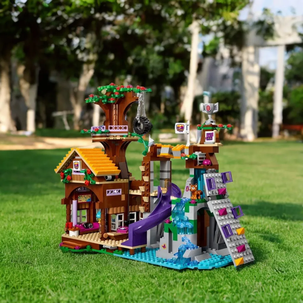 

Compatible set Adventure Forest Series good Friend Girl Building Block camp Tree House Villa Slide Children's Toy Gift